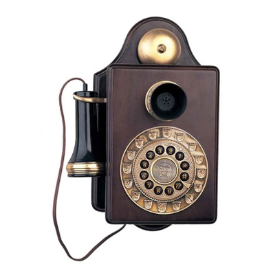 Paramount Antique Wall Reproduction Novelty Phone in Brown D970-AW1903