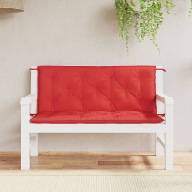 vidaXL Garden Bench Cushions 2pcs Red 47.2"x19.7"x2.8" Oxford Fabric A949-315010