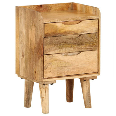 vidaXL Bedside Cabinet Solid Mango Wood 15.7"x11.8"x23.4" A949-246788