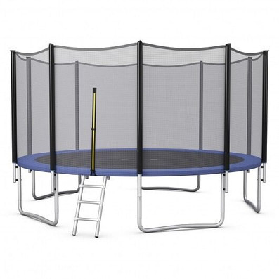 8/10/12/14/15/16Feet Outdoor Trampoline Bounce Combo with Safety Closure Net Ladder-15 ft - Color:  D681-TW10042+