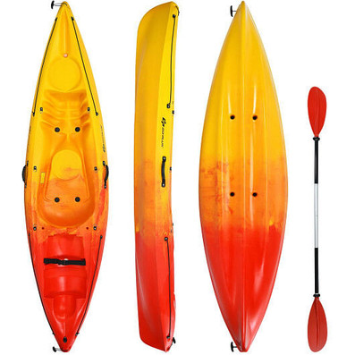 Single Sit-on-Top Kayak with Detachable Aluminum Paddle-Yellow B593-SP37770