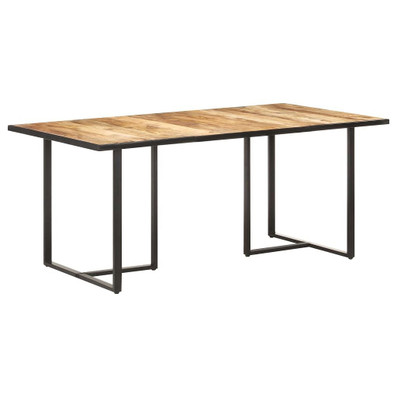Dining Table Natural Mango Wood Solid mango wood, powder-coated iron A949-320695  Dining Table Natural Mango Wood Solid mango wood, powder-coated iron A949-320695
