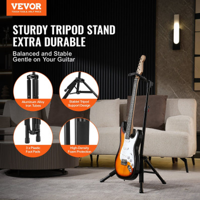 Tripod Guitar Stand, 33 lbs/15 kg Load Capacity, Floor-Standing Foldable Guitar Stand Display Rack  E415-LDSJTZJ1JSJJA8LYMV0 Tripod Guitar Stand, 33 lbs/15 kg Load Capacity, Floor-Standing Foldable Guitar Stand Display Rack  E415-LDSJTZJ1JSJJA8LYMV0