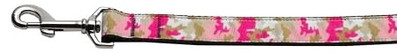 Pink Camo Nylon 1 wide 6ft Leash S528-125-093 1006
