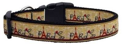 With Love from Paris Ribbon Dog Collars Medium S528-125-077 MD