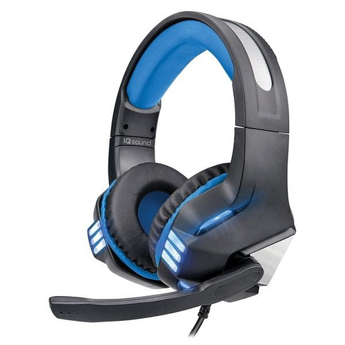 Supersonic IQ-480G - BLUE Pro-Wired Gaming Headset with Lights (Blue) R810-SSCIQ480GBLUE