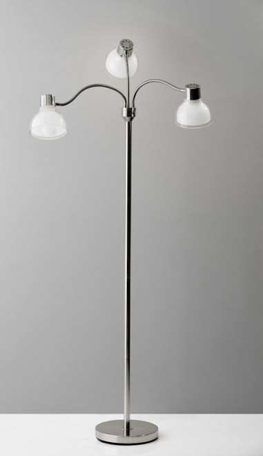 69" Three Light Tree Floor Lamp With Clear Bowl Shade N270-372611
