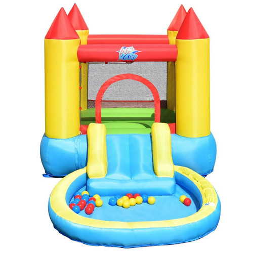 Inflatable Kids Slide Bounce House with 580w Blower - Color: Multicolor D681-OP70029