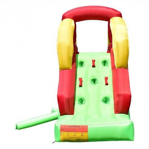 Inflatable Water Slide Bounce House with Climbing Wall and Jumper without Blower - Color: Multicolor D681-OP70019