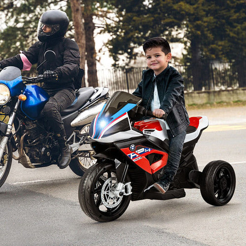 12V Licensed BMW Kids Motorcycle Ride-On Toy for 37-96 Months Old Kids-Red - Color: Red D681-TQ10107US-RE