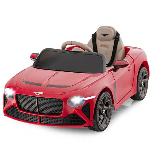 12V Battery Powered Licensed Bentley Bacalar Kids Ride-on Racer Car-Red - Color: Red D681-TQ10191US-RE