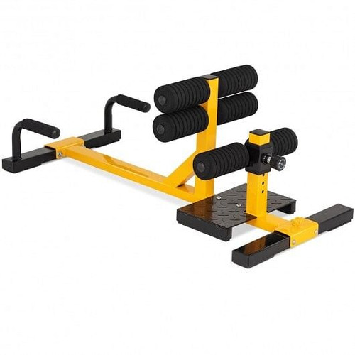 3-in-1 Sissy Squat Ab Workout Home Gym Sit-up Machine - Color: Yellow D681-SP36438