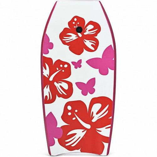 Lightweight Bodyboard Surfing with Leash EPS Core Boarding IXPE-M - Color: Pink - Size: M D681-OP70227-M