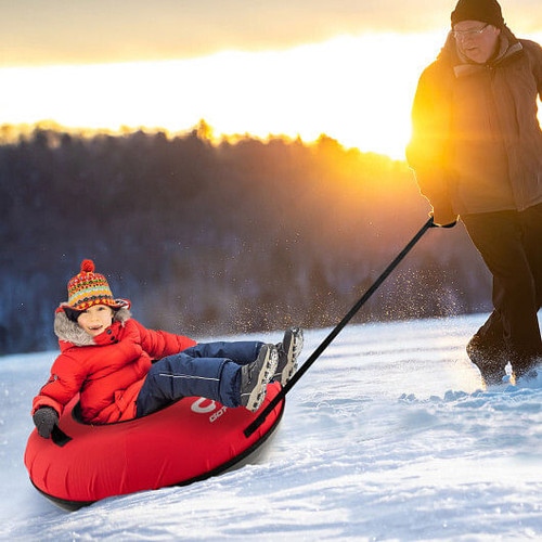 40" Inflatable Snow Sled for Kids and Adults-Red - Color: Red D681-SP38130-RE