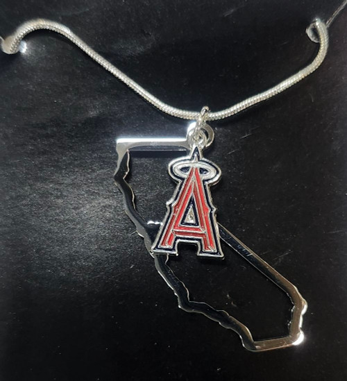 Los Angeles Angels Necklace Chain with State Shape Charm CO Z157-5460367608