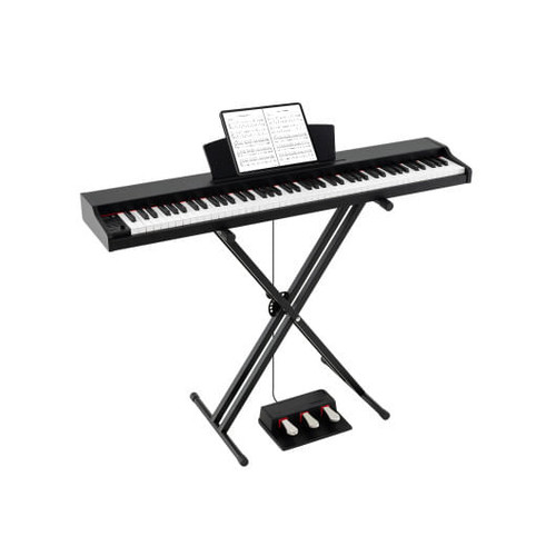 88-Key Keyboard Piano Set with Adjustable Stand-Black - Color: Black D681-MU10125US-DK 88-Key Keyboard Piano Set with Adjustable Stand-Black - Color: Black D681-MU10125US-DK