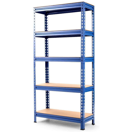 Heavy Duty 60 inch Adjustable 5-Shelf Metal Storage Rack in Navy Blue Q280-BTAAB6088