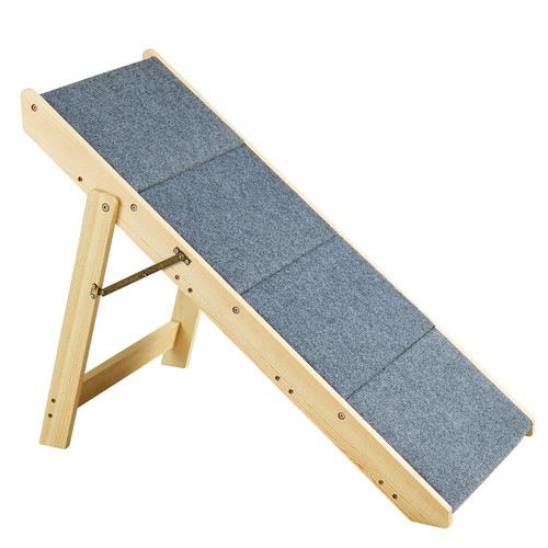 Wooden Pet Steps and Ramp Combo, 2-in-1 Design, Foldable Access for Beds, Sofas, and Vehicles, 4-St E415-EHYGLT4STEP1BGE0CV0
