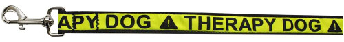 Therapy Dog Caution Tape Nylon Pet Leash 5/8in by 6ft S528-125-317 5806