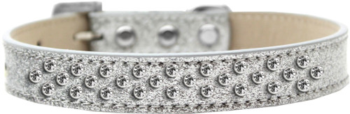 Sprinkles Ice Cream Dog Collar Clear Crystals Size 20 Silver S528-615-14 SV-20