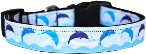 Blue Dolphins Nylon Dog Collar LG S528-125-273 LG