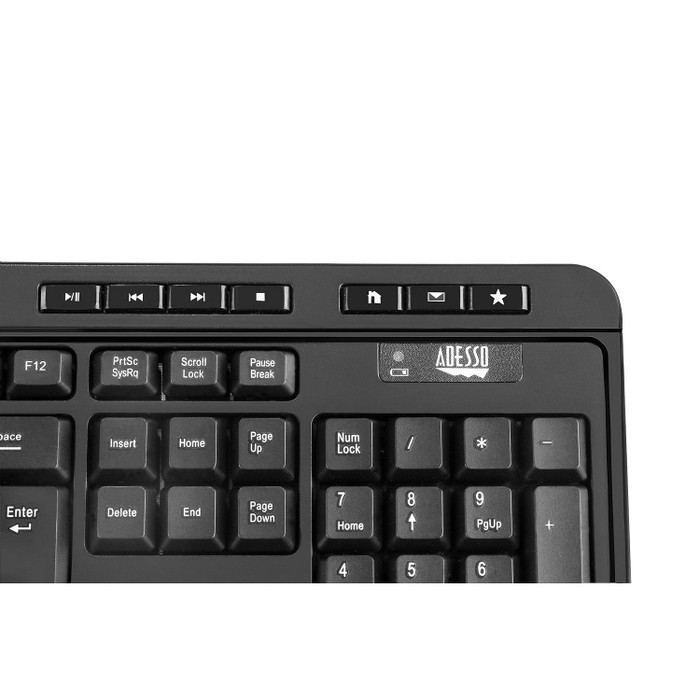 Adesso WKB-1320CB EasyTouch WKB-1320CB Antimicrobial Wireless Desktop Keyboard and Mouse R810-AEOWKB1320CB