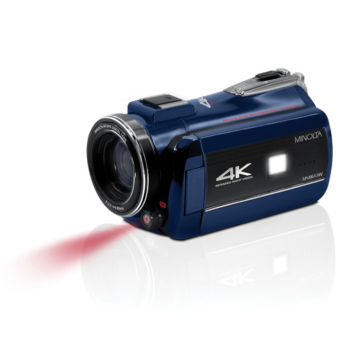Minolta MN4K40NV-BL MN4K40NV 4K Ultra HD 16x Digital Zoom IR Night Vision Video Camcorder (Blue) R810-ELBMN4K40NVBL