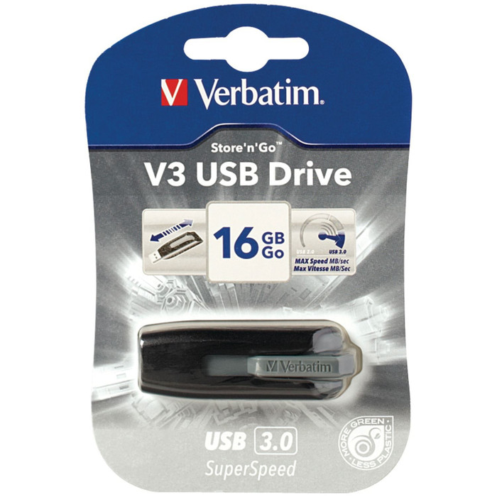 Verbatim 49172 SuperSpeed USB 3.0 Store 'n' Go V3 Drive (16GB) R810-VTM49172