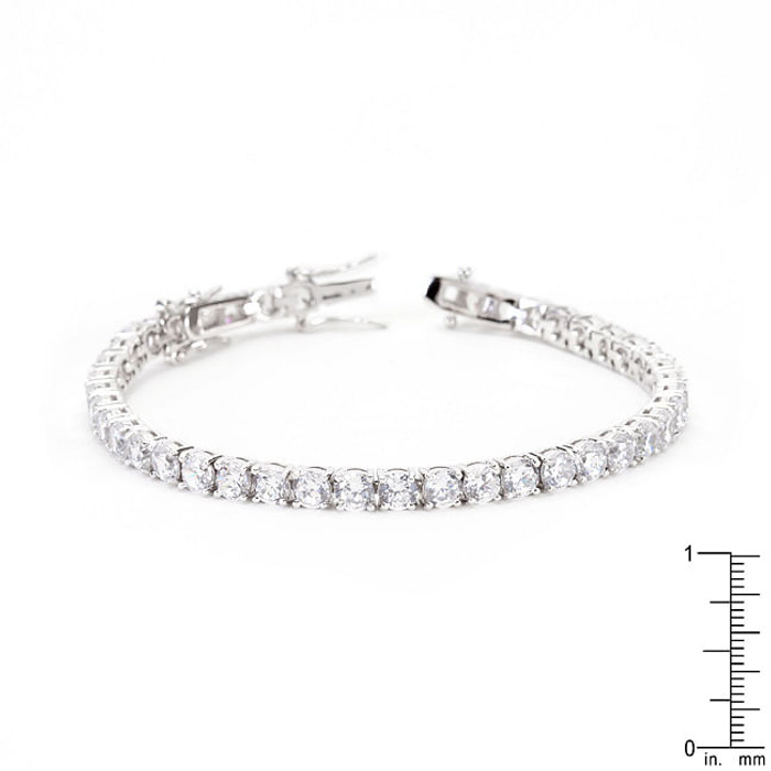 Clear Cubic Zirconia Tennis Bracelet R599-B01463R-C01