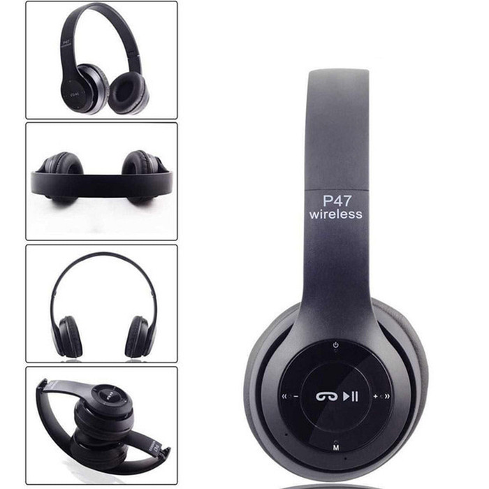 P47 Foldable Wireless  Headphones, Tablet Bluetooth-compatible Headset With Mic, Compatible For Mob K484-PEL_0KOWX99R