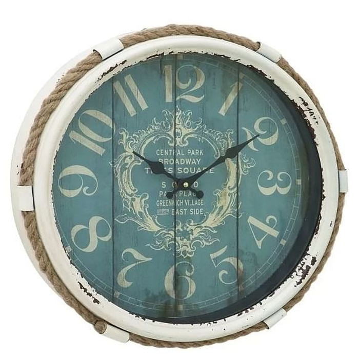 17-inch Nautical Blue Vintage Style Wall Clock Q280-CWBKC172492