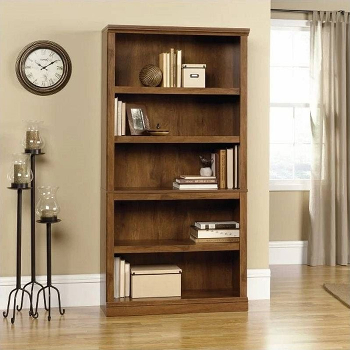 5-Shelf Bookcase in Medium Brown Oak Finish Q280-S5OLB13765