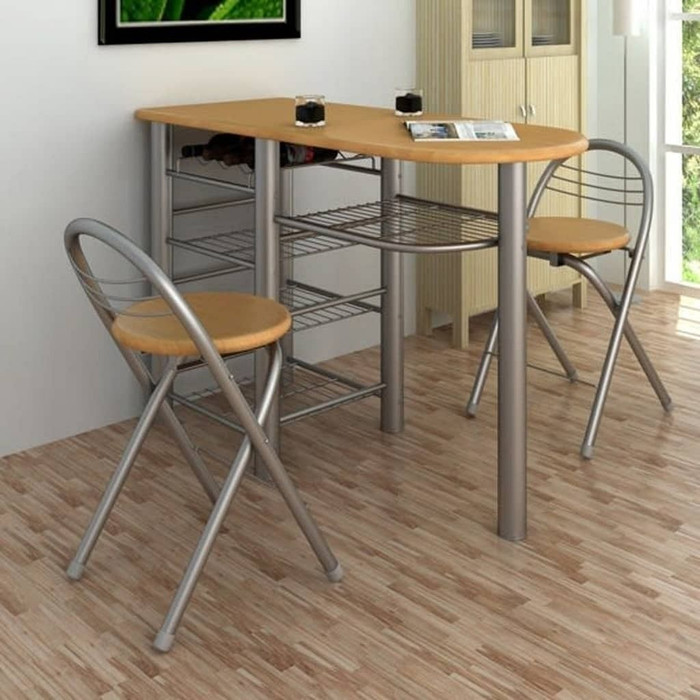 Kitchen/Breakfast Bar/Table and Chairs Set Wood A949-240096