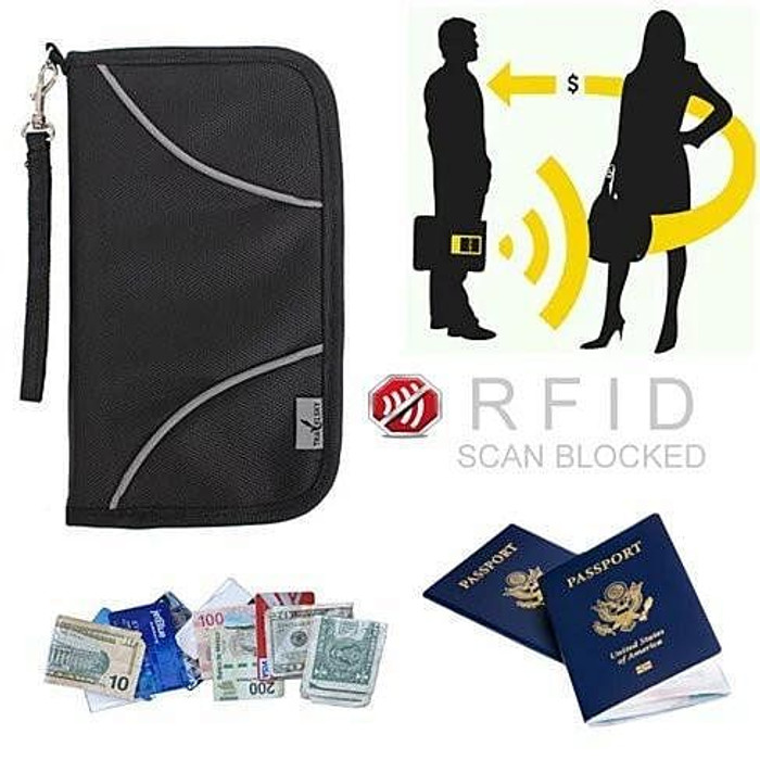 SAFE JOURNEY RFID BLOCKER Passport and Credit Card Protector Wallet F369-5330438853