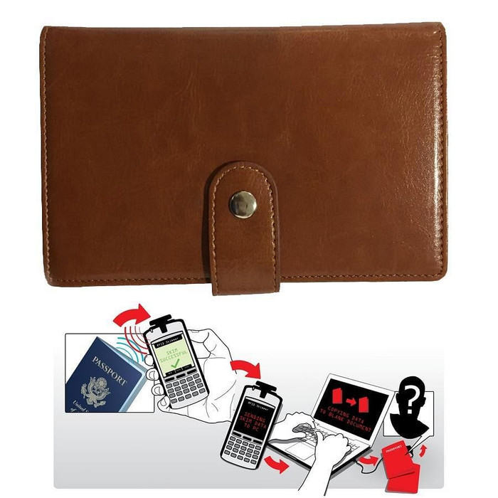 Passport Wallet with RFID Safe Lock F369-6137247493