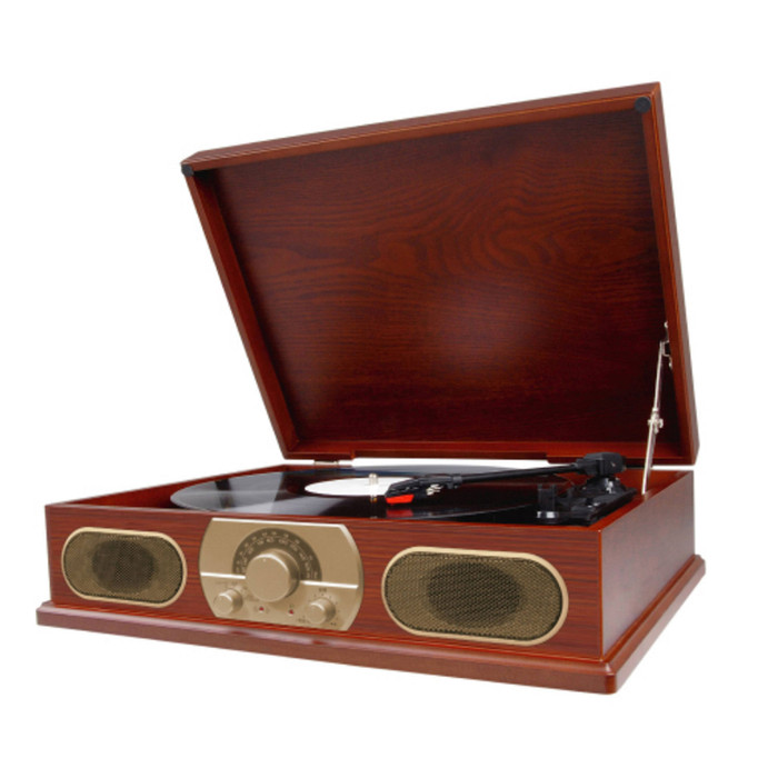 Studebaker SB6051 Wooden Turntable with AM/FM Radio D970-SB6051