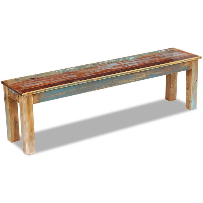 vidaXL Bench Solid Reclaimed Wood 63"x13.8"x18.1" A949-243327