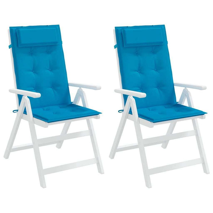 vidaXL Highback Chair Cushions 2 pcs Light Blue Oxford Fabric A949-361886