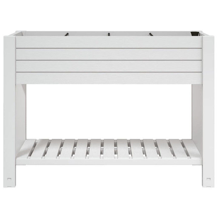 vidaXL Garden Raised Bed White 43.3"x17.7"x31.1" Polypropylene A949-364177