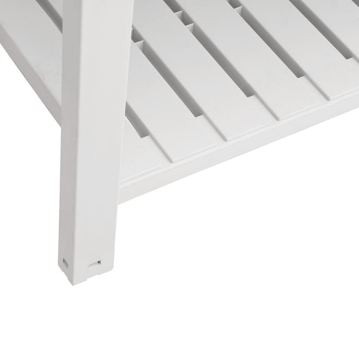 vidaXL Garden Raised Bed White 43.3"x17.7"x31.1" Polypropylene A949-364177