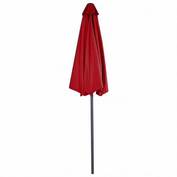 9Ft Patio Bistro Half Round Umbrella -Dark Red - Color: Dark Red - Size: 9 ft D681-OP2954WN