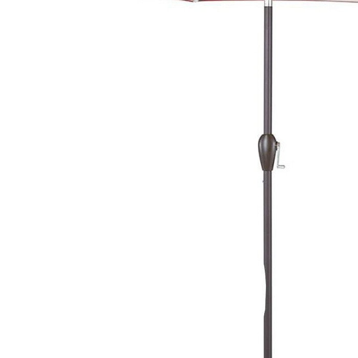 9' Beige And Terracotta Polyester Octagonal Tilt Market Patio Umbrella N270-484469