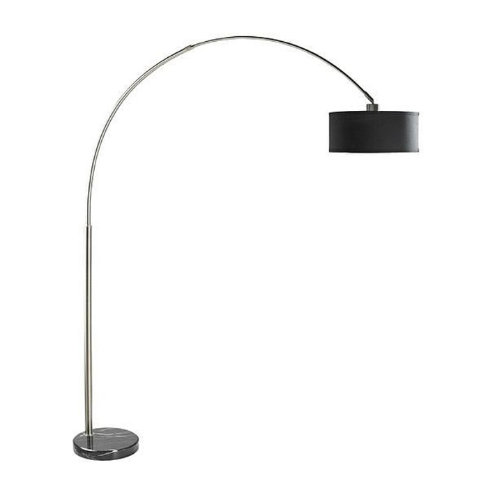 Modern 81-inch Tall Arch Floor Lamp with Black Drum Shade and Marble Base Q280-RAFL10982472