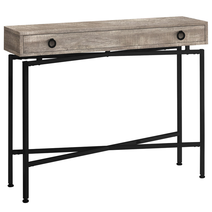 43" Taupe And Black Cross Leg Console Table N270-333211