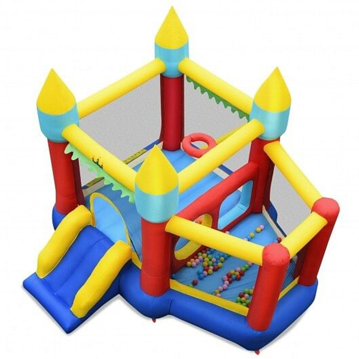 Inflatable Bounce Slide Jumping Castle Without Blower - Color: Multicolor D681-OP70527