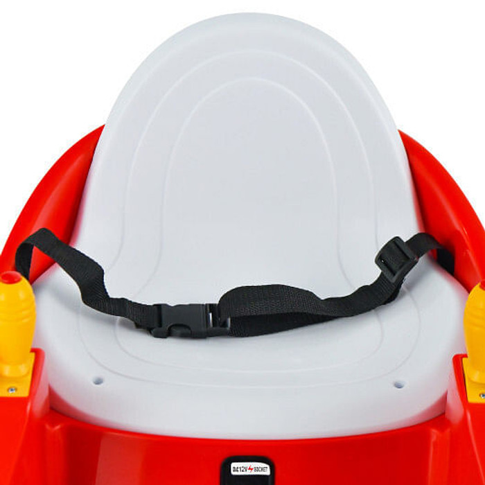 12V Electric Kids Ride On Bumper Car with Flashing Lights for Toddlers-Red - Color: Red D681-TQ10161US-RE