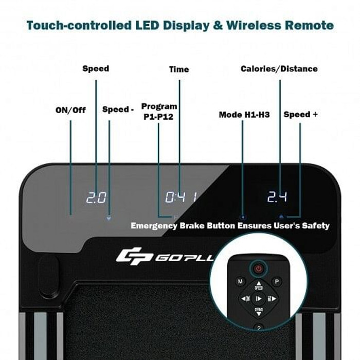 Under Desk Walking Pad Treadmill with Touchable LED Display B593-SP37315