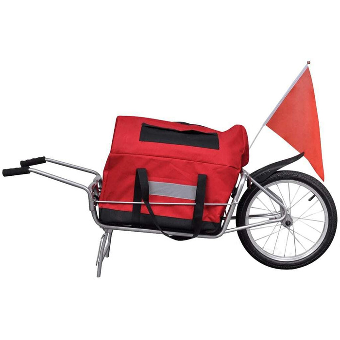Bicycle Cargo Trailer One-wheel with Storage Bag A949-90621