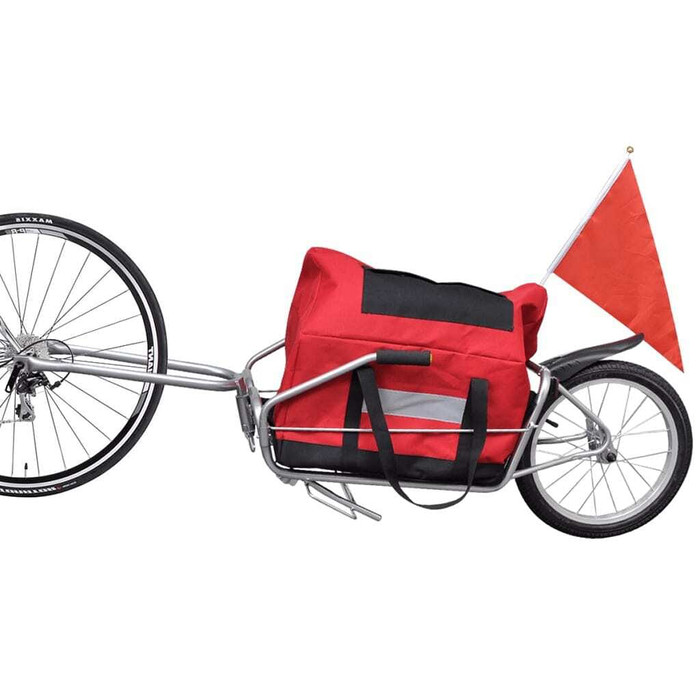 Bicycle Cargo Trailer One-wheel with Storage Bag A949-90621