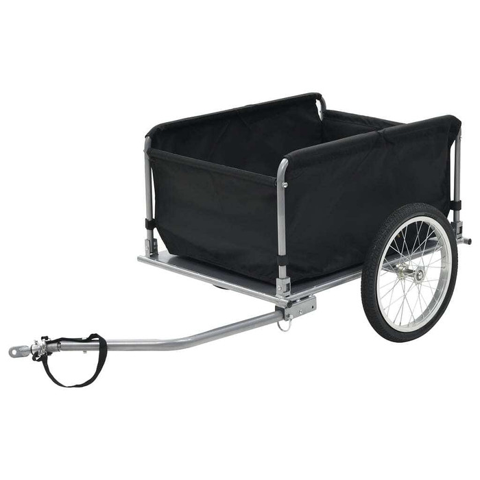 vidaXL Bike Cargo Trailer Black and Yellow 143.3 lb A949-91684